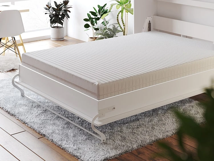 Murphy Bed 140x200 Vertical (Standard 45 cm depth) White / Concrete picture 12