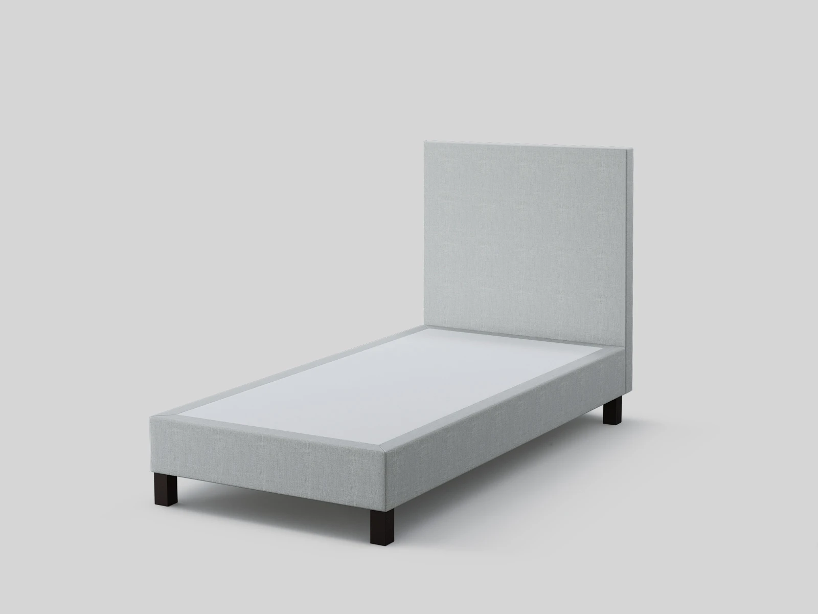 2 Upholstered single bed 100x200cm light beige incl. mattress 100x200cm  