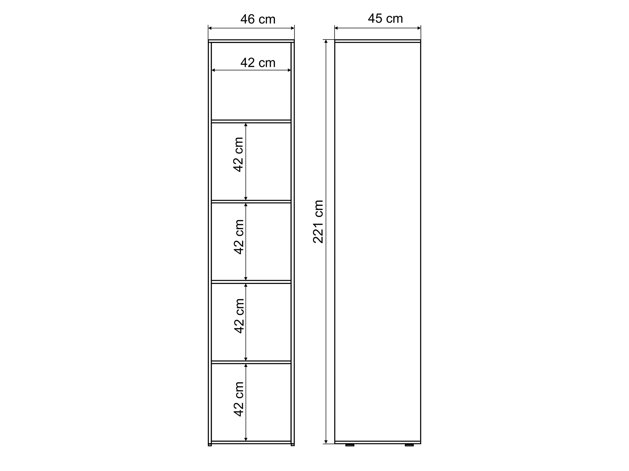 Shelf 46 cm (Standard 45 cm depth) Concrete picture 16