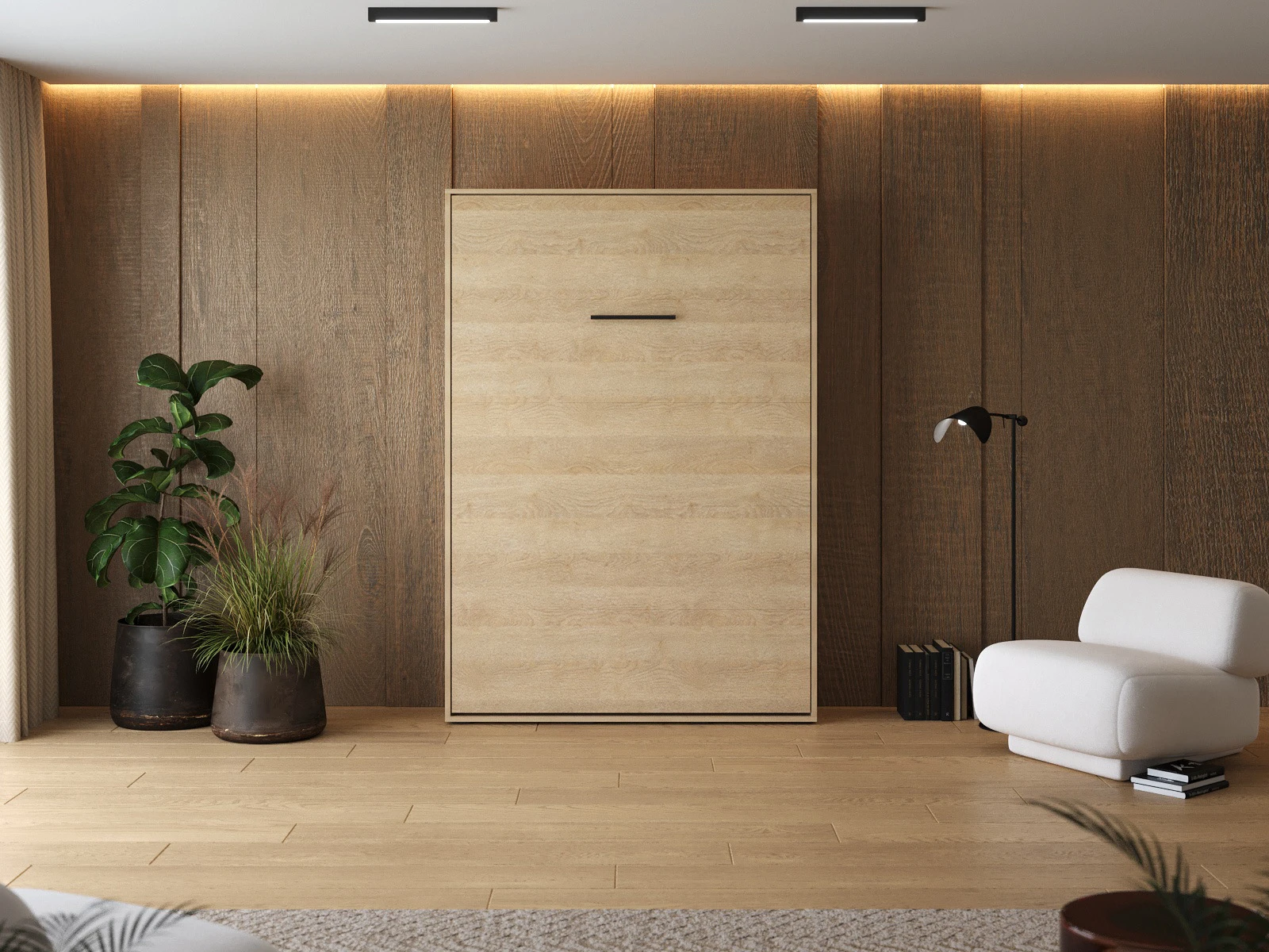 Murphy Bed 140x200 Vertical (M1 40cm depth) Kaiserberg Oak  picture 3