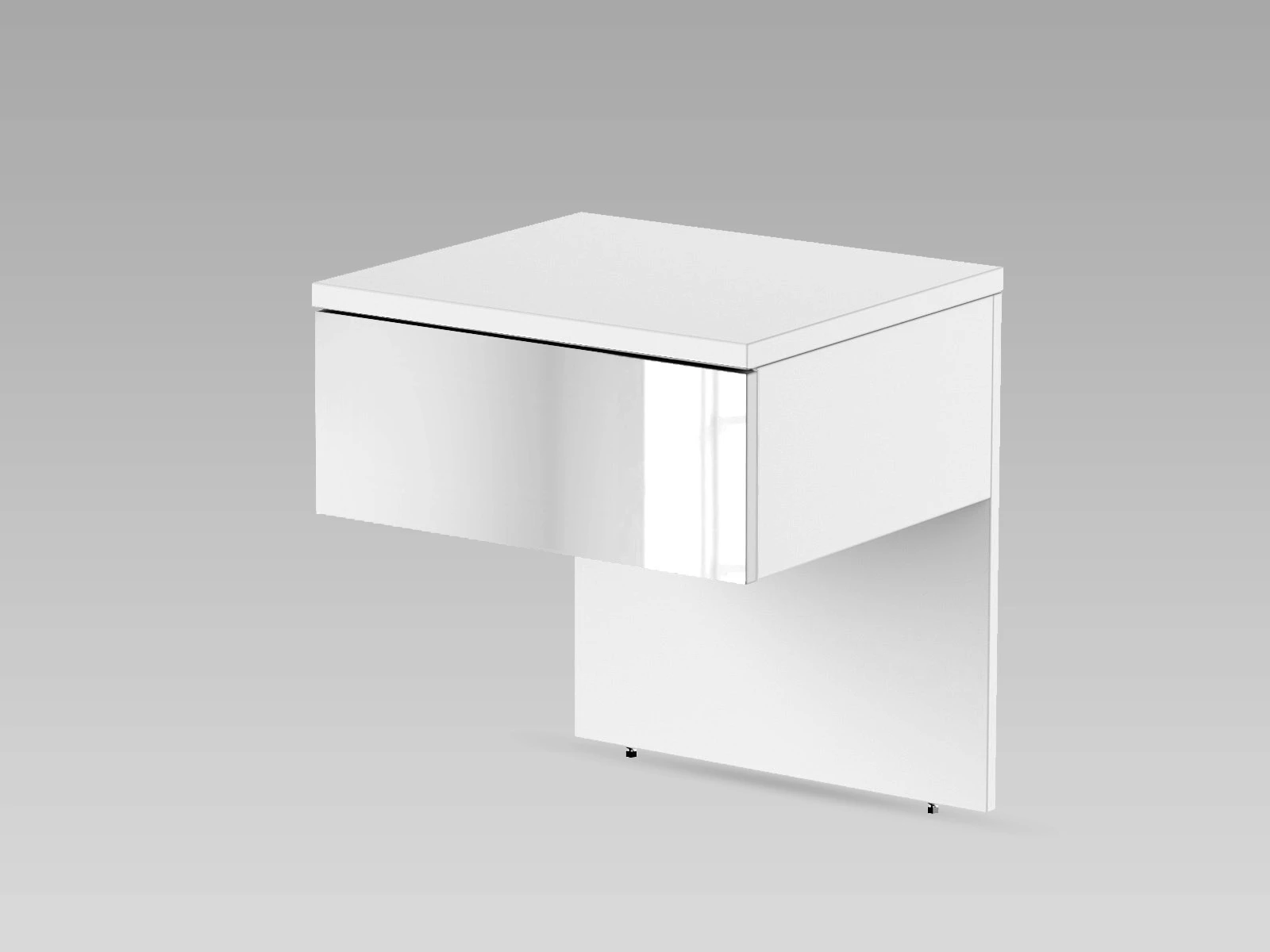 2 Bedside table White / Mirror