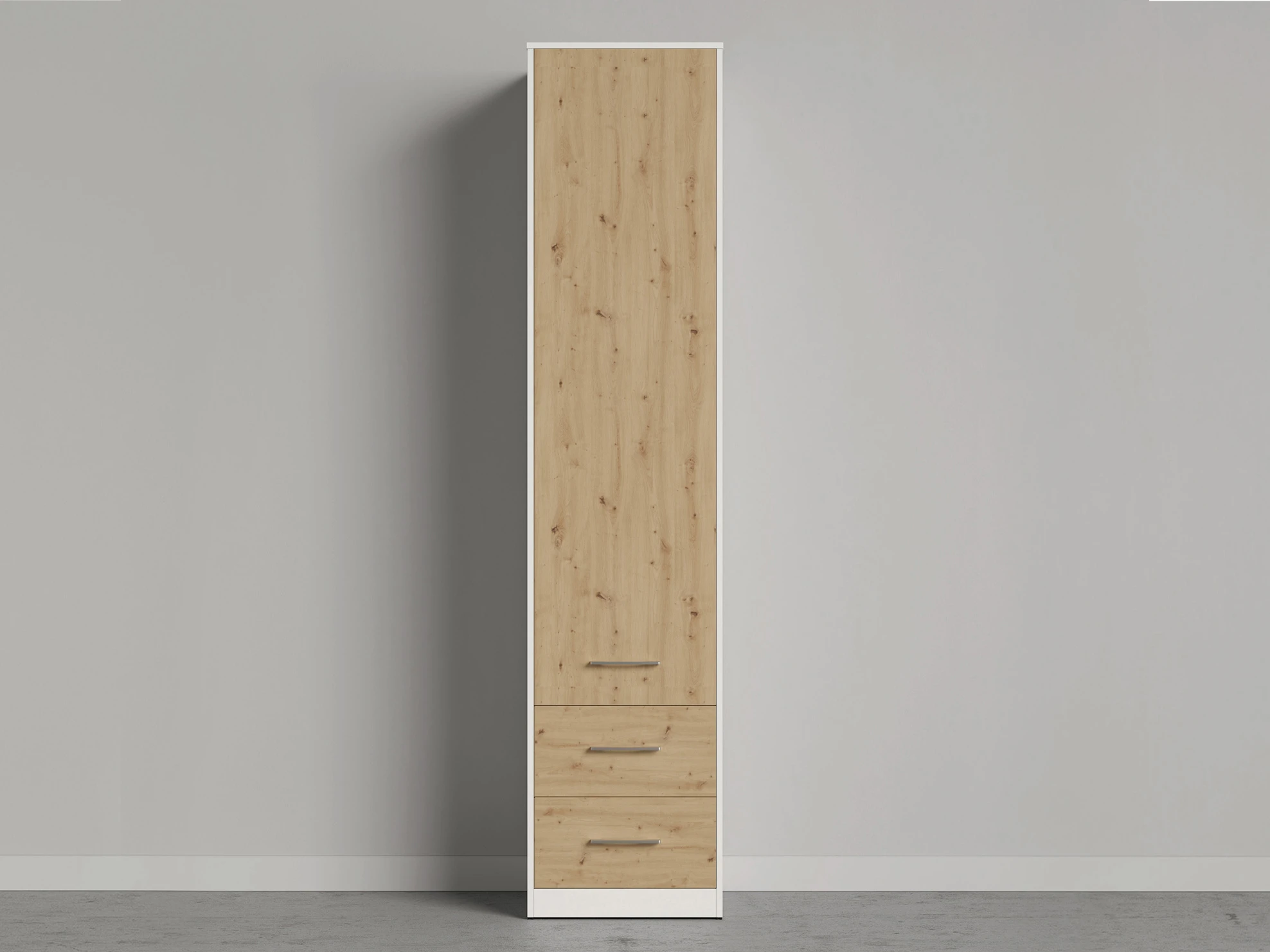 1 Cabinet 50 cm (Standard 45 cm depth) White / Wild Oak