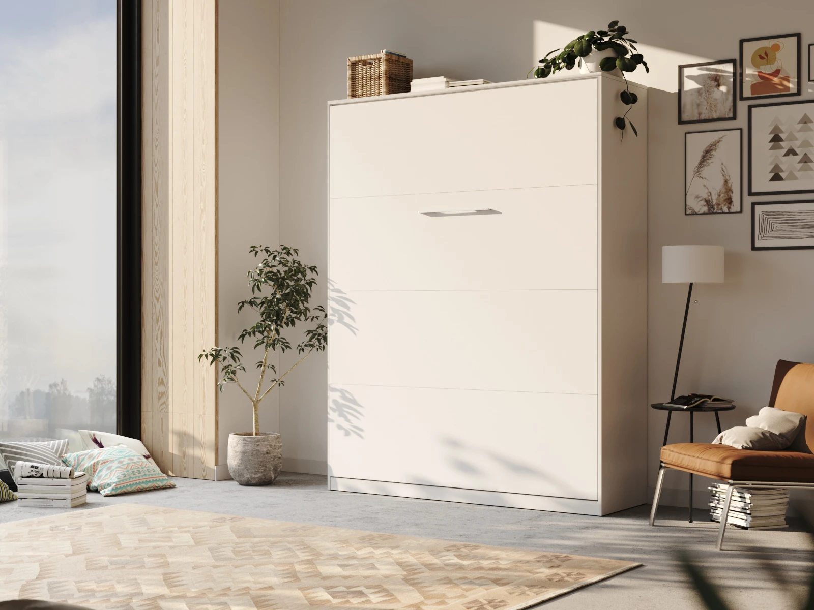 1 
Murphy Bed 160x200 Vertical (Standard 55 cm depth) White