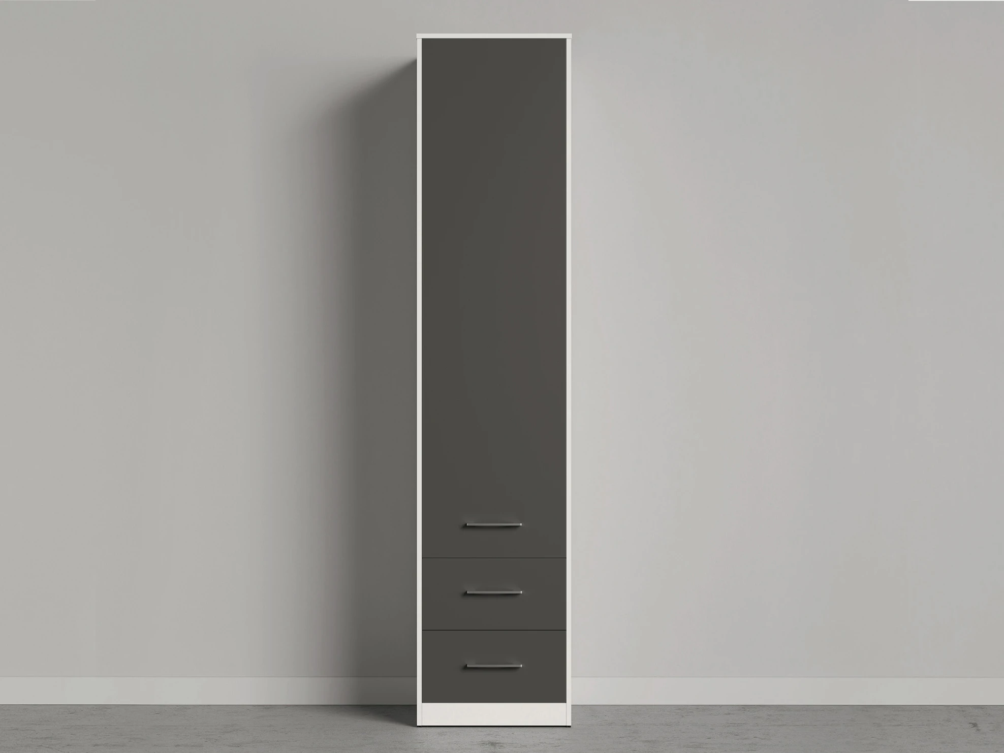 1 Cabinet 50 cm (Standard 45 cm depth) White / Anthracite