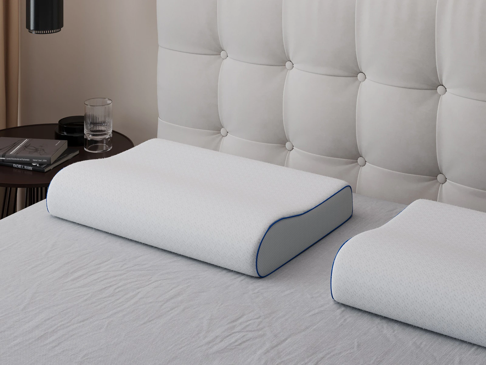 1 Memory Foam Neck Support Pillow 60x40x10 cm