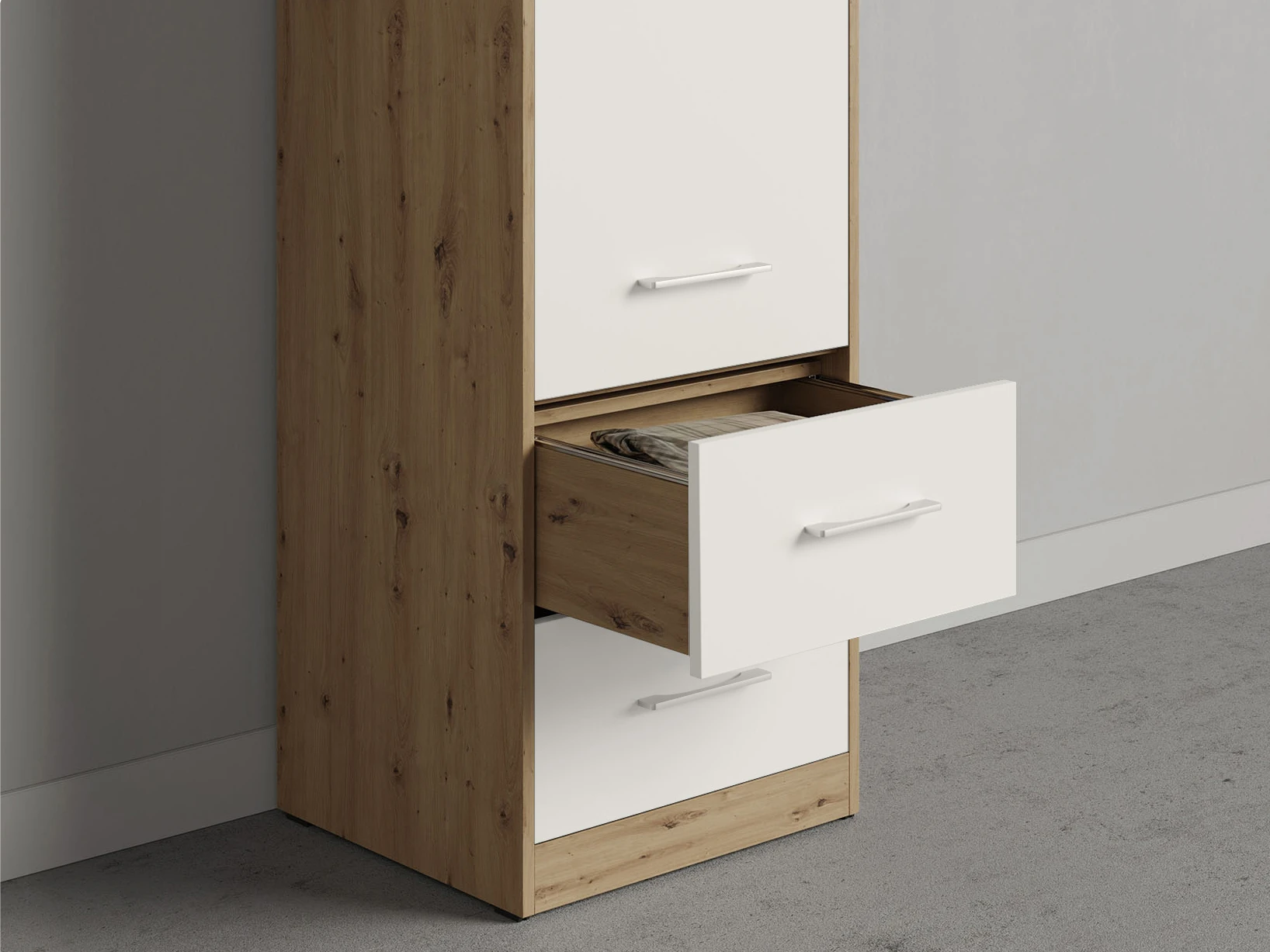 Cabinet 50 cm (Standard 45 cm depth) Wild Oak / White picture 4