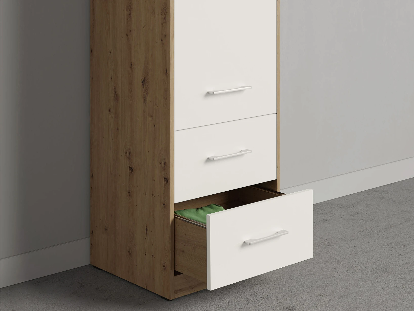 Cabinet 50 cm (Standard 45 cm depth) Wild Oak / White picture 5