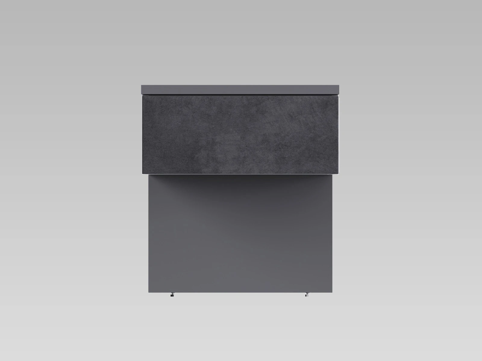 1 Bedside table (40cm depth) Anthracite / Anthracite Stoff