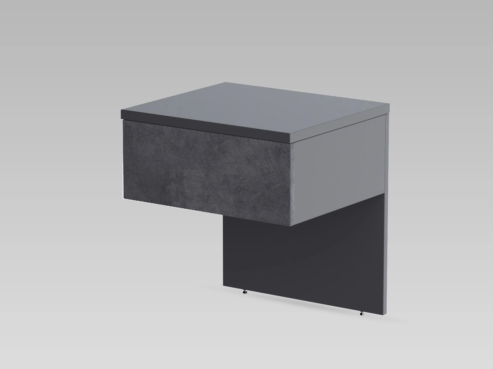 2 Bedside table (40cm depth) Anthracite / Anthracite Stoff