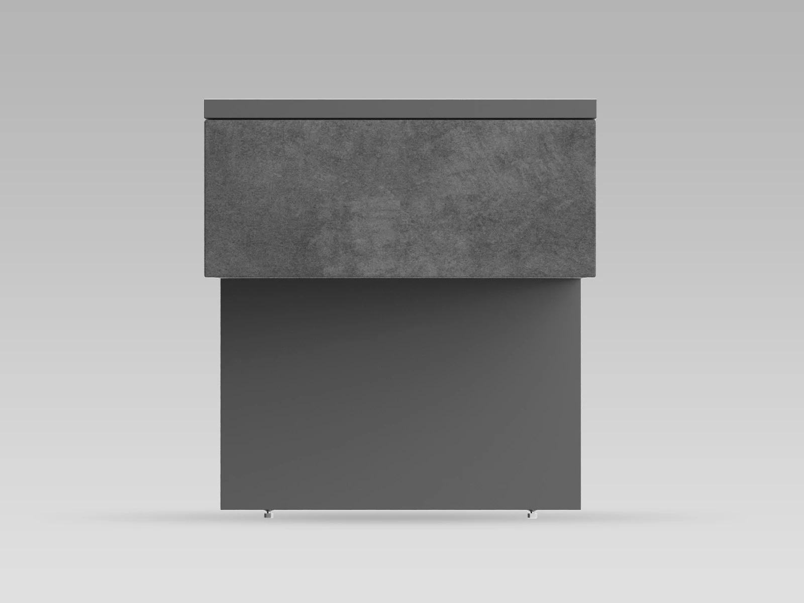 1 Bedside table (40cm depth) Anthracite / Anthracite Stoff