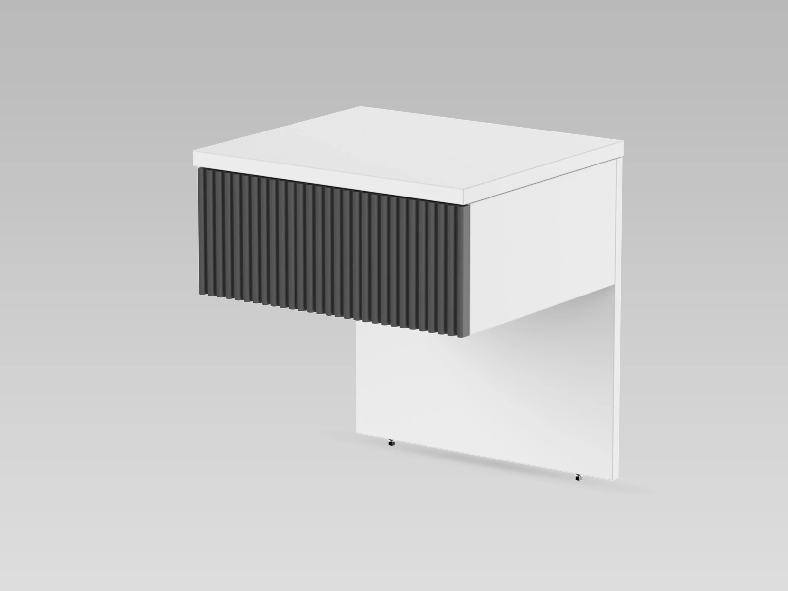 Bedside table White / Anthracite Waves picture 2