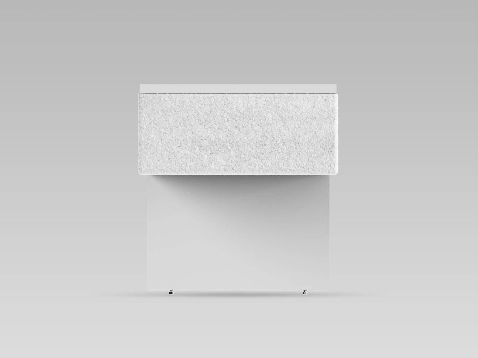 1 Bedside table (40cm depth) White / White Stoff