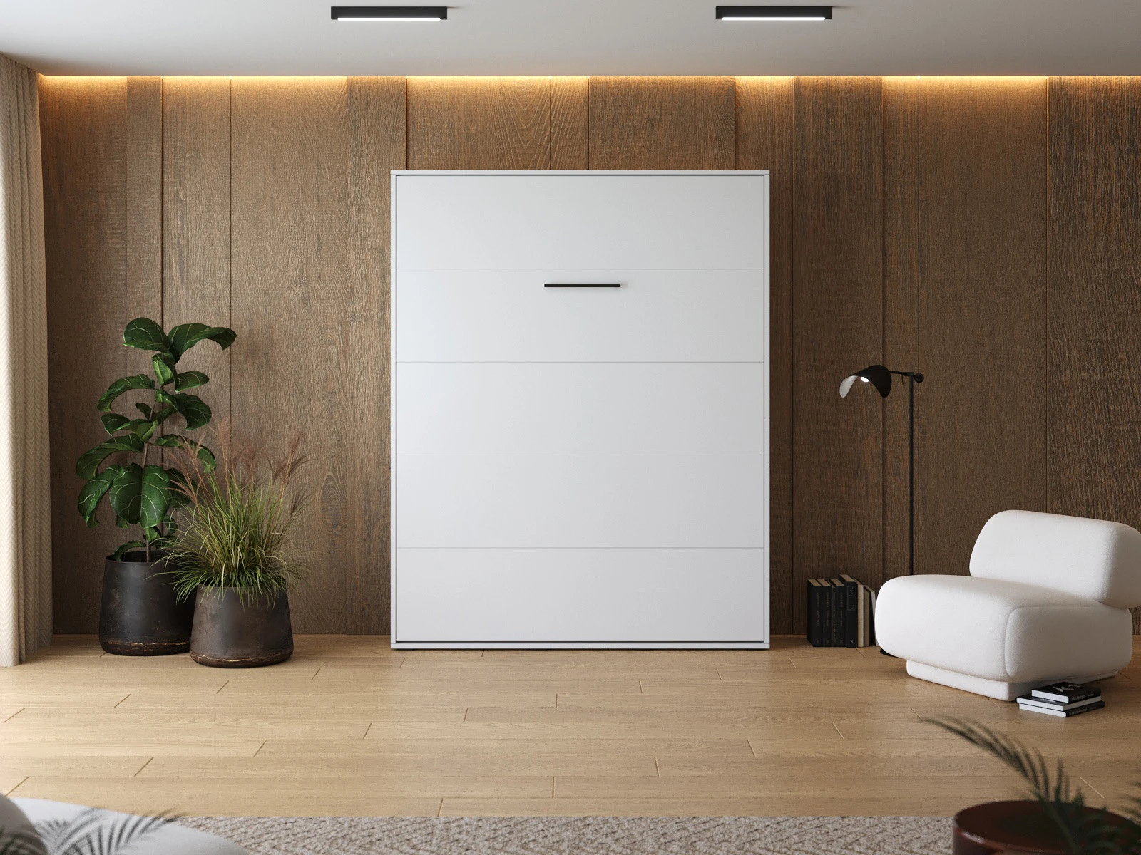 Murphy Bed 160x200 Vertical (M1 40cm depth) White  picture 3